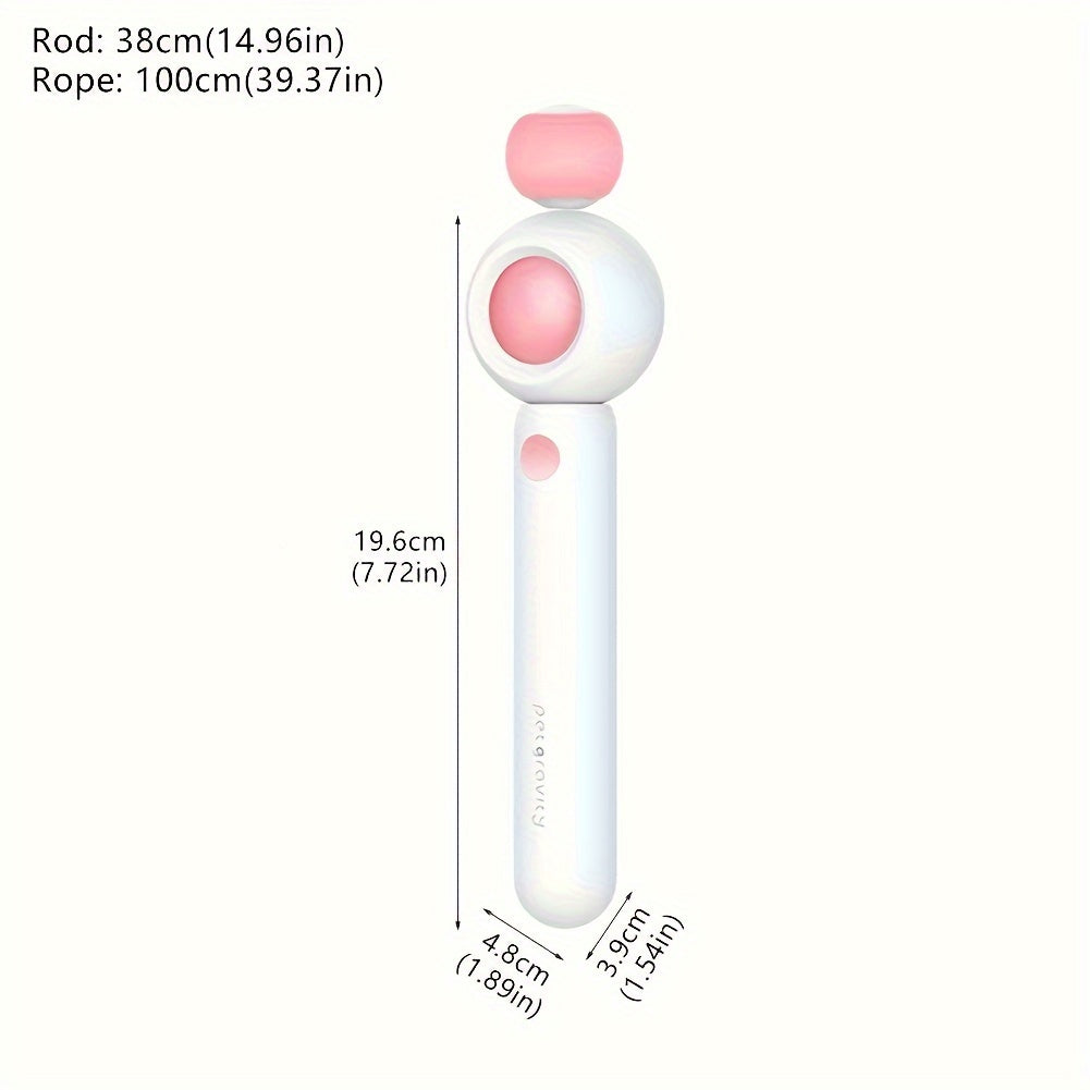 Cat Teaser Stick, Retractable Cat Wand With Replacement Head, Cat Feather Toy, Cat Interactive Toy For – view 10