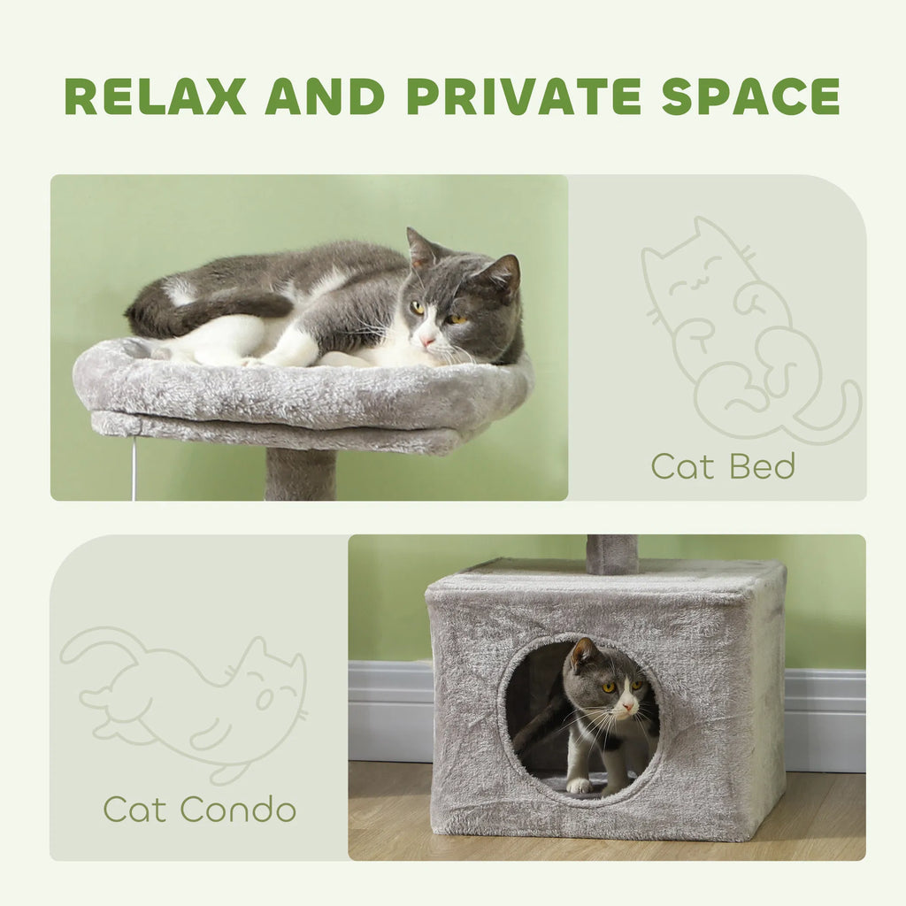 Cat Tree with Scratching Posts and Cozy Beds for Indoor Cats – view 7