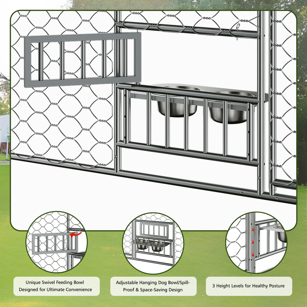 Large Outdoor Dog Kennel with Canopy for Comfortable Living Space – view 9