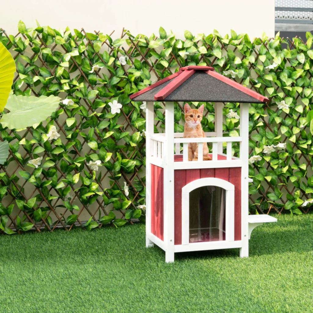 34"H Wooden Cat House – view 7