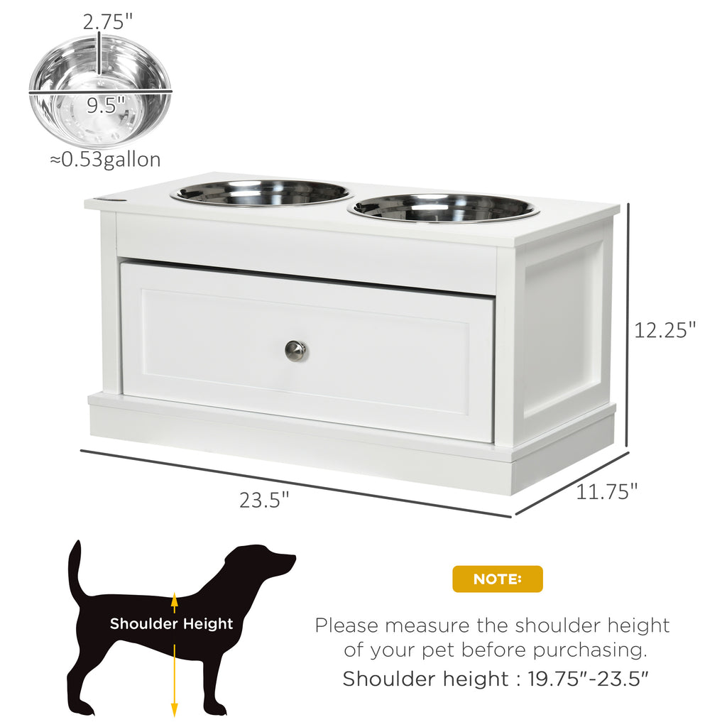 Large Elevated Dog Bowls with Storage Drawer for Easy Feeding – view 8