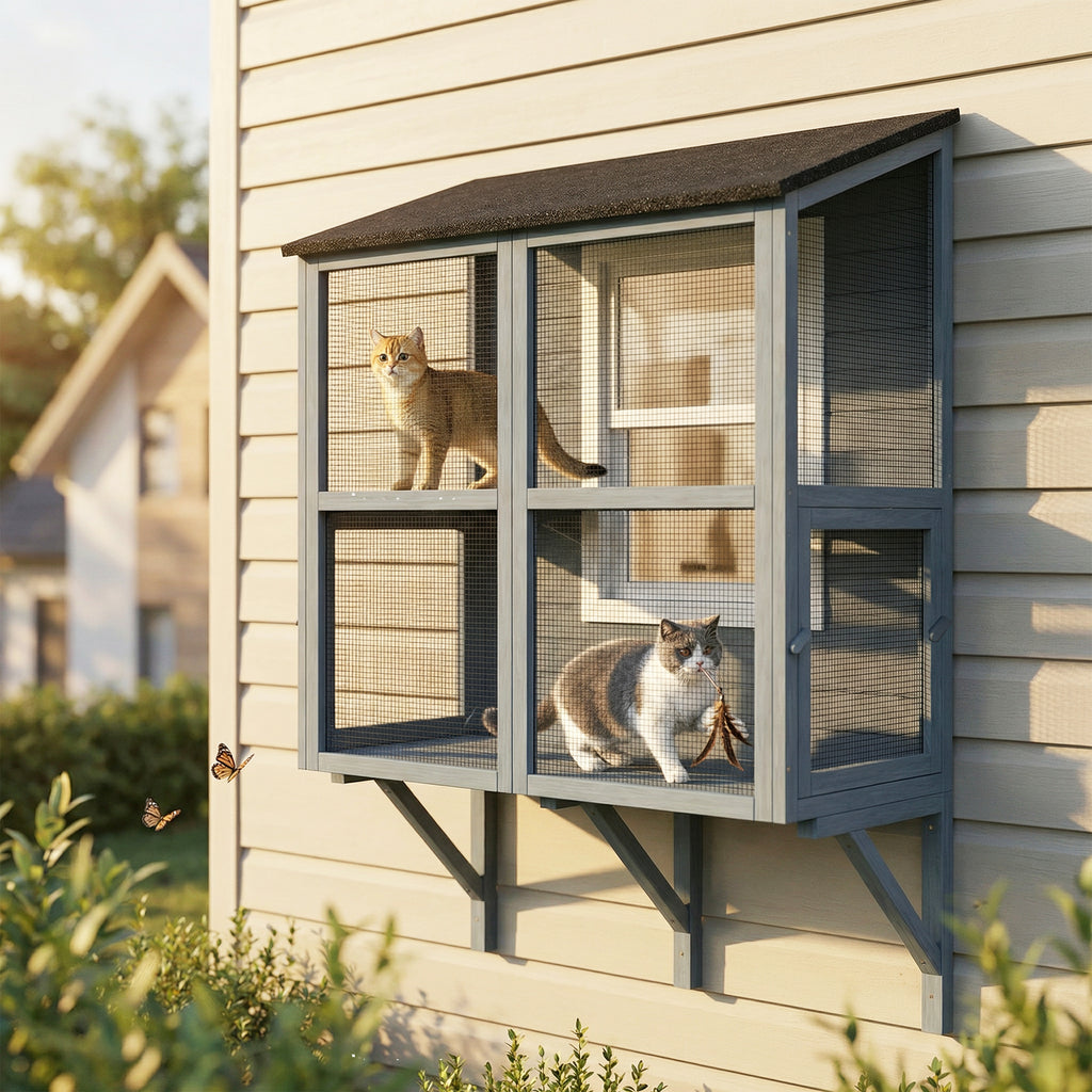 Catio Outdoor Cat Enclosure with Waterproof Roof – view 8