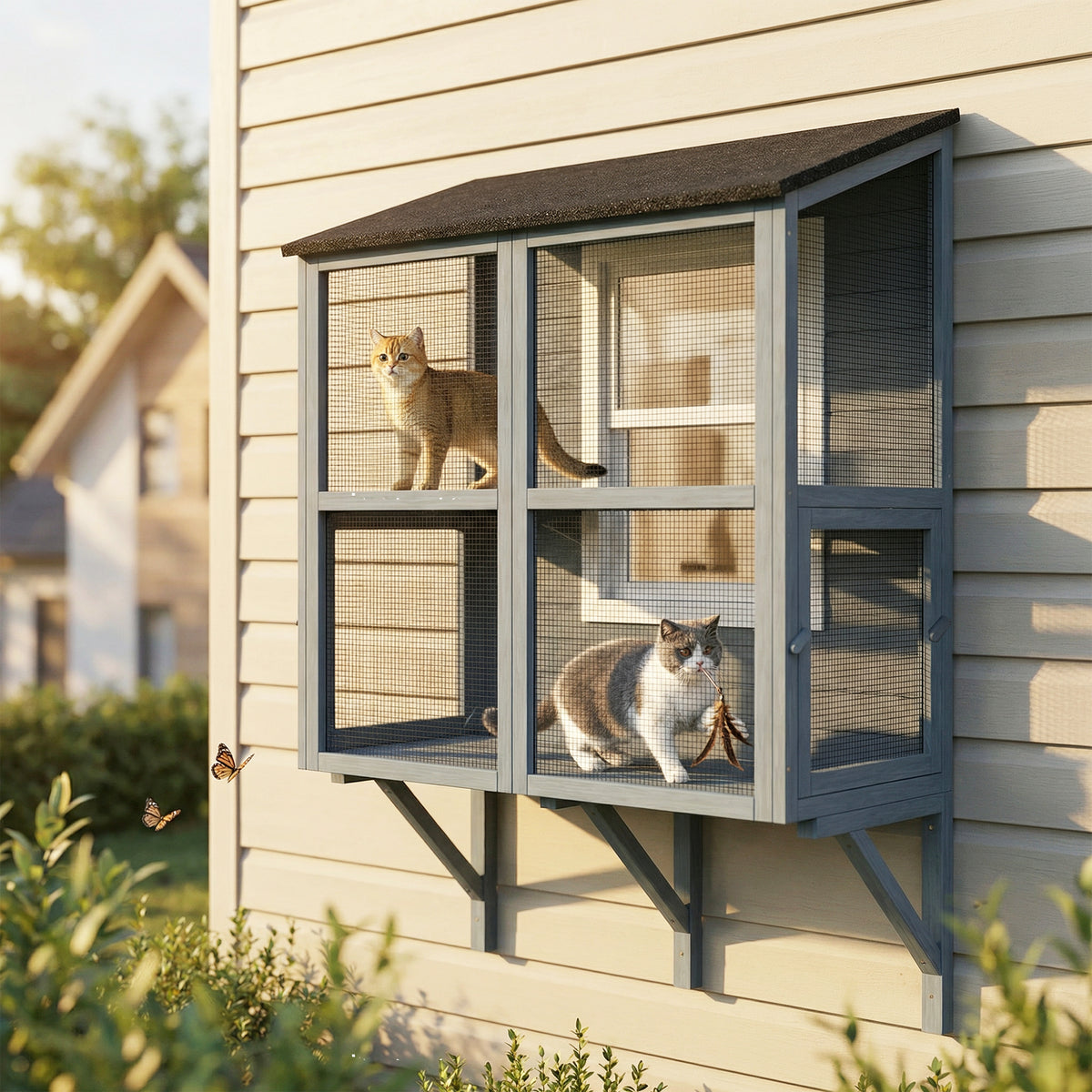 Catio Outdoor Cat Enclosure with Waterproof Roof – view 8