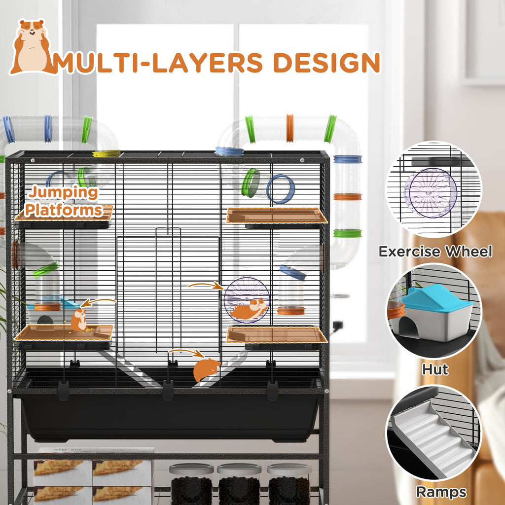 Small Animal Cage with Tubing System and Running Wheel – view 9