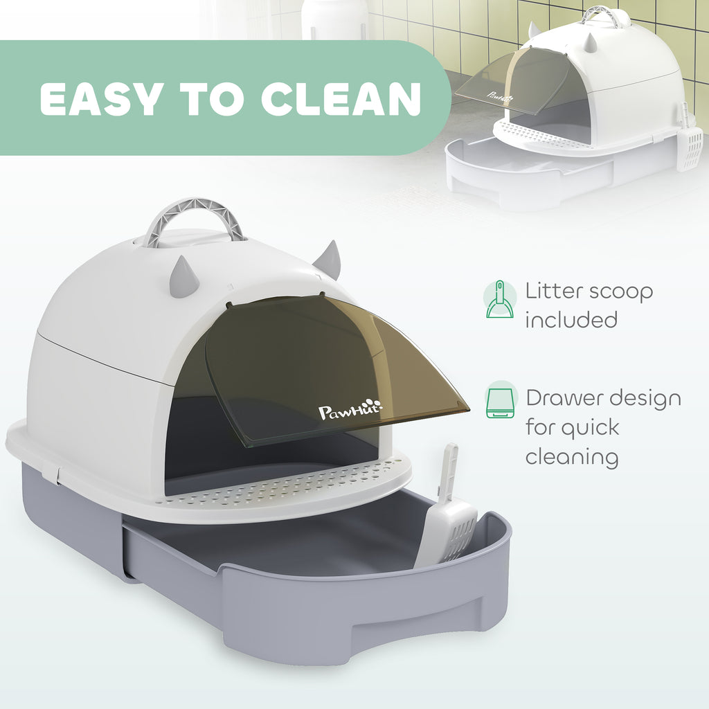 Covered Cat Litter Box for Privacy and Odor Control – view 7