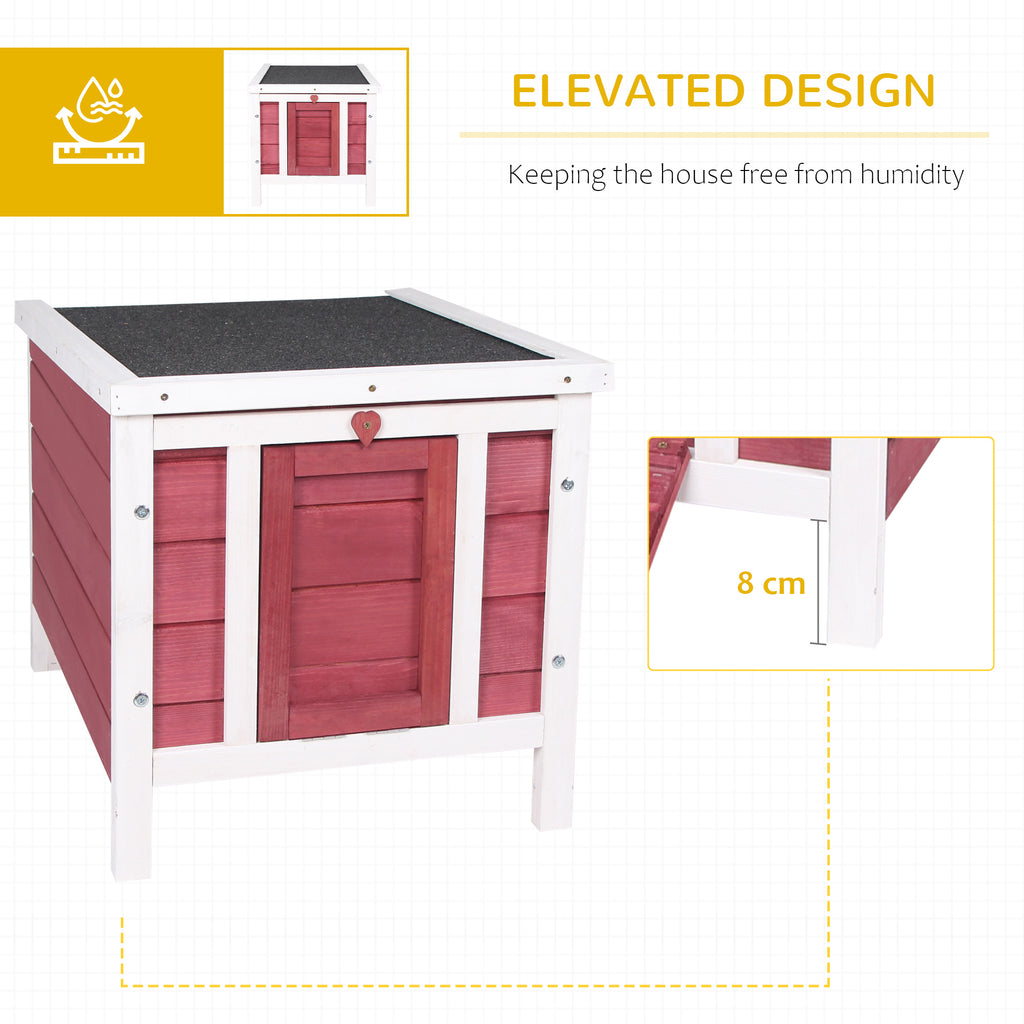 Small Wooden Rabbit Hutch for Small Animals with Waterproof Roof – view 9