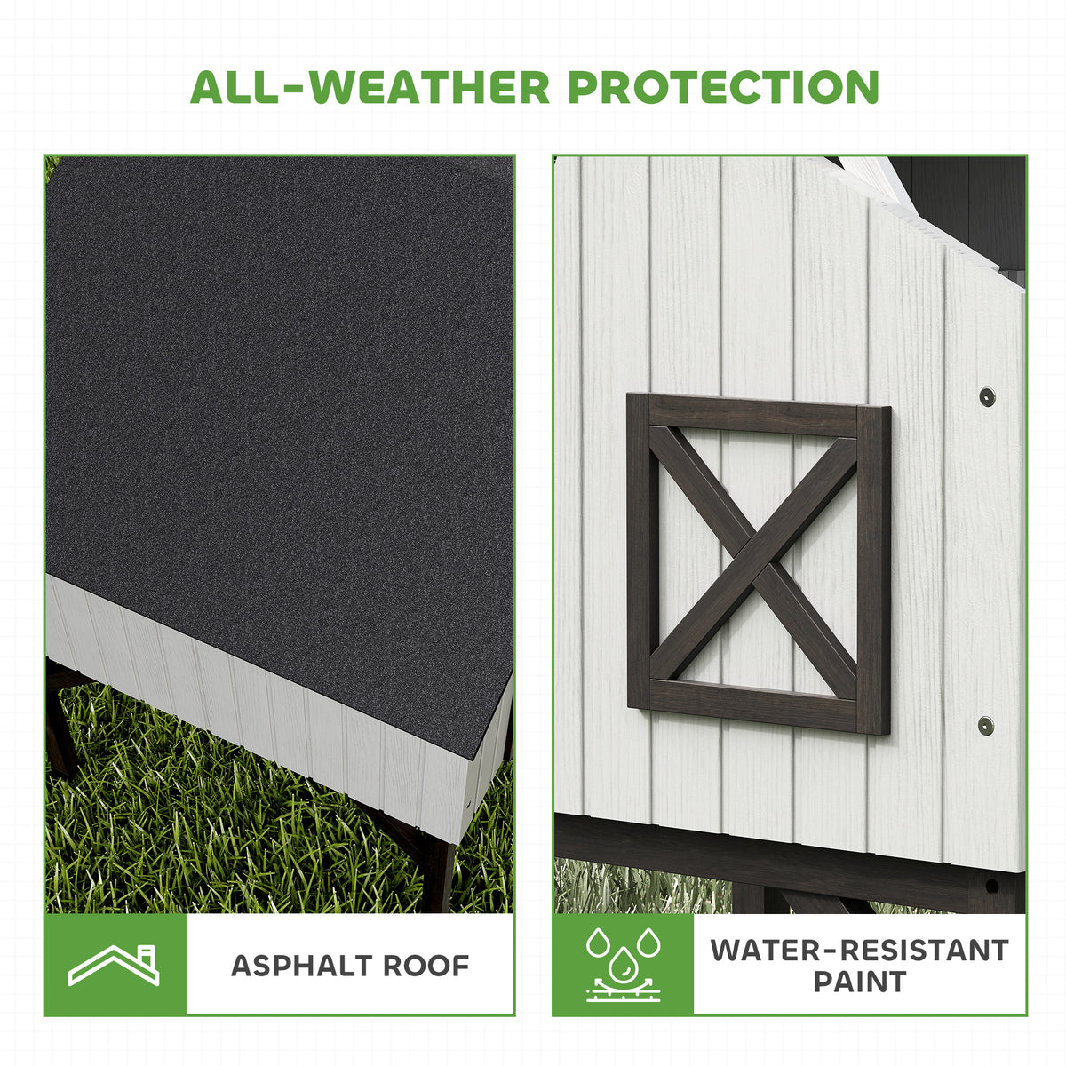 Chicken Coop with Nesting Box and Ramp for Small Animals – view 9
