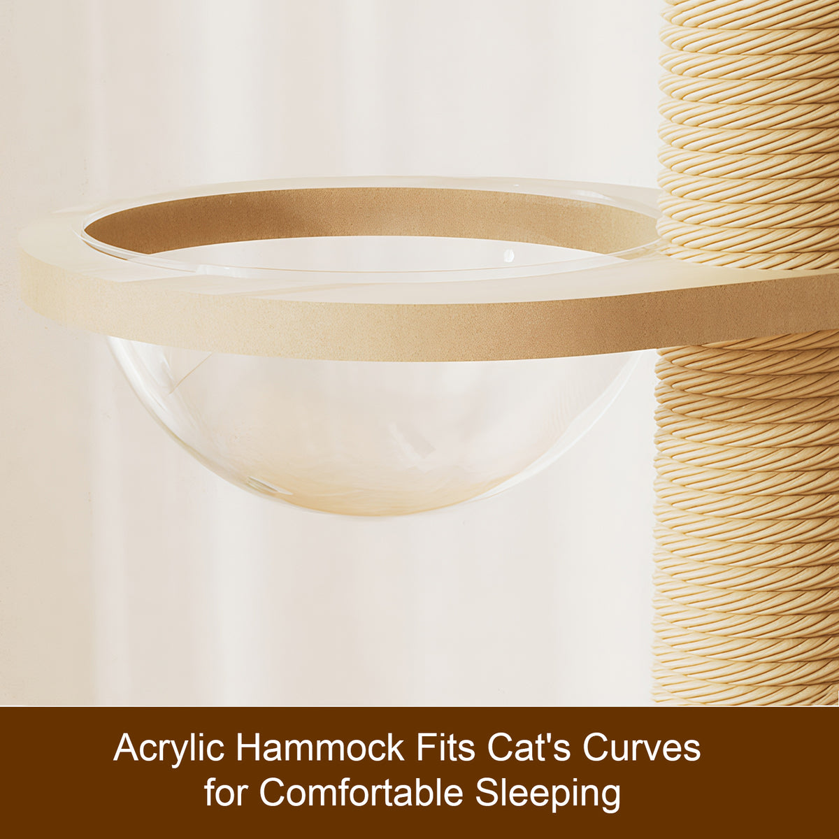 Floor to Ceiling Cat Tree with Scratching Post and Condo Bed – view 9