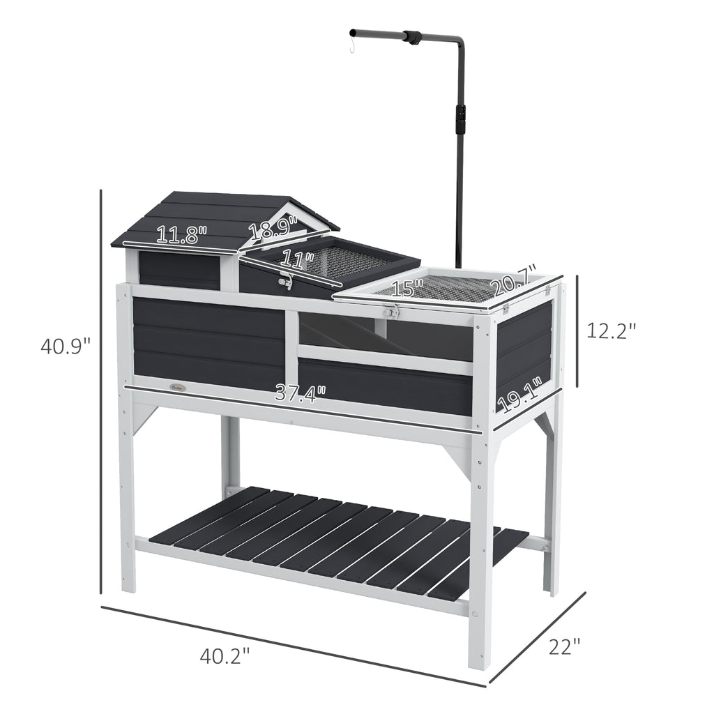 Tortoise Enclosure with Adjustable Lamp Holder and Storage Shelf – view 8