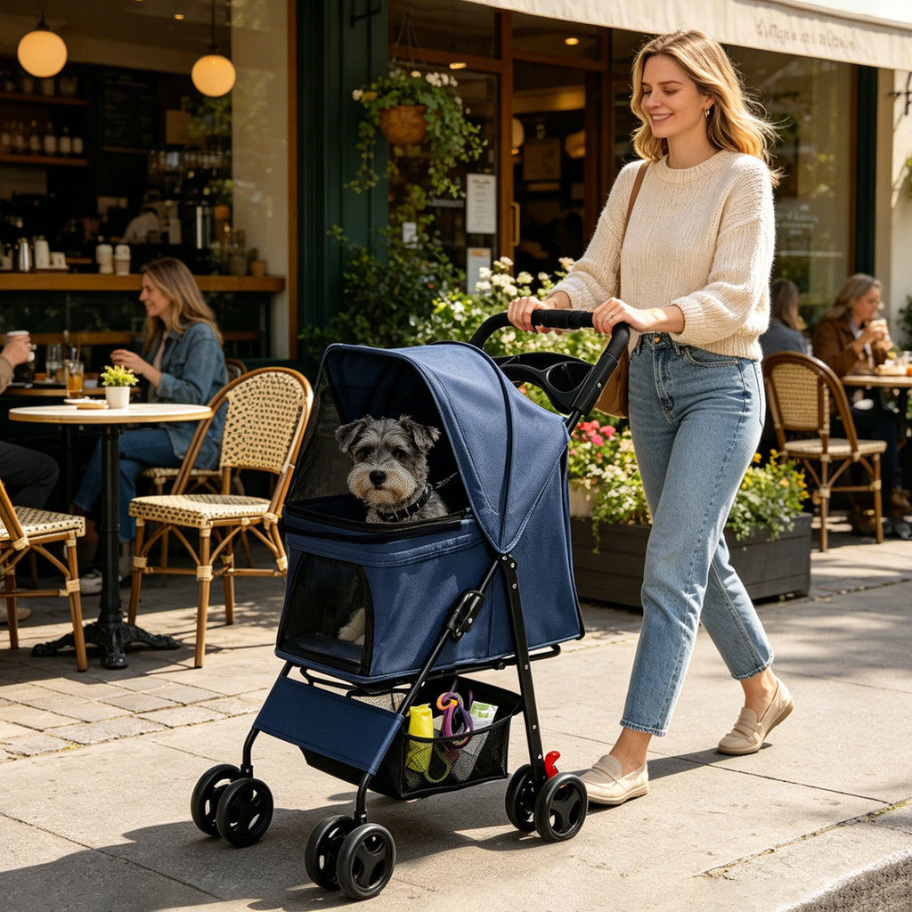 Foldable Pet Stroller for Small Dogs and Cats Under 28 lbs – view 11