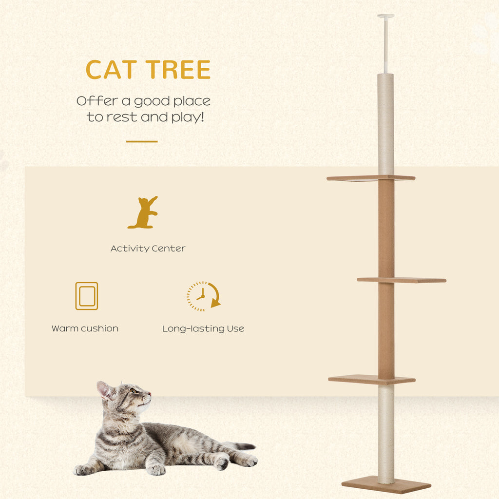 Floor-to-Ceiling Cat Tree Tower for Climbing and Scratching – view 9