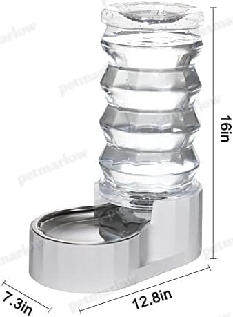 8L Automatic Water Feeder with Stainless Steel Bowl - Two Caps and Filters for 30-60 LB Dogs – view 3