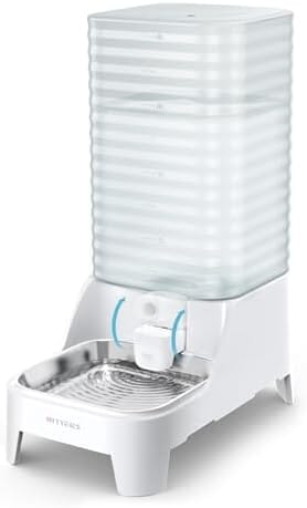 8L Large Gravity Cat Water Dispenser with Filter & Adjustable Base