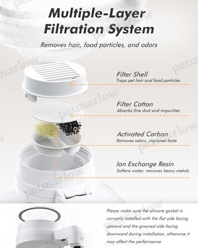 8L Large Gravity Cat Water Dispenser with Filter & Adjustable Base – view 4