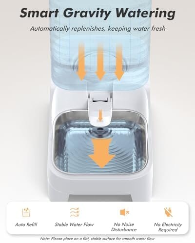 8L Large Gravity Cat Water Dispenser with Filter & Adjustable Base – view 8