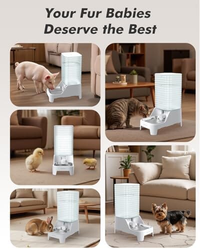 8L Large Gravity Cat Water Dispenser with Filter & Adjustable Base – view 9