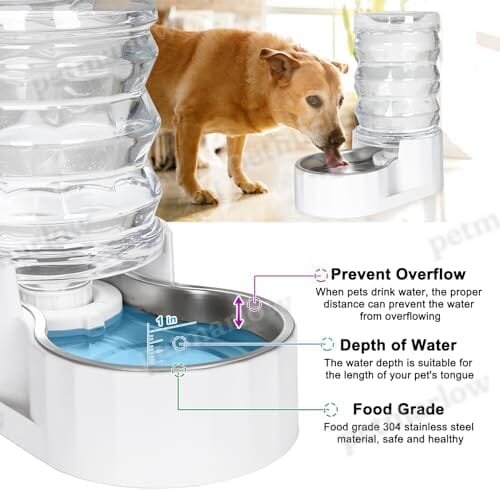 8L Pet Waterer Gravity Stainless Steel Water Dispenser – view 4