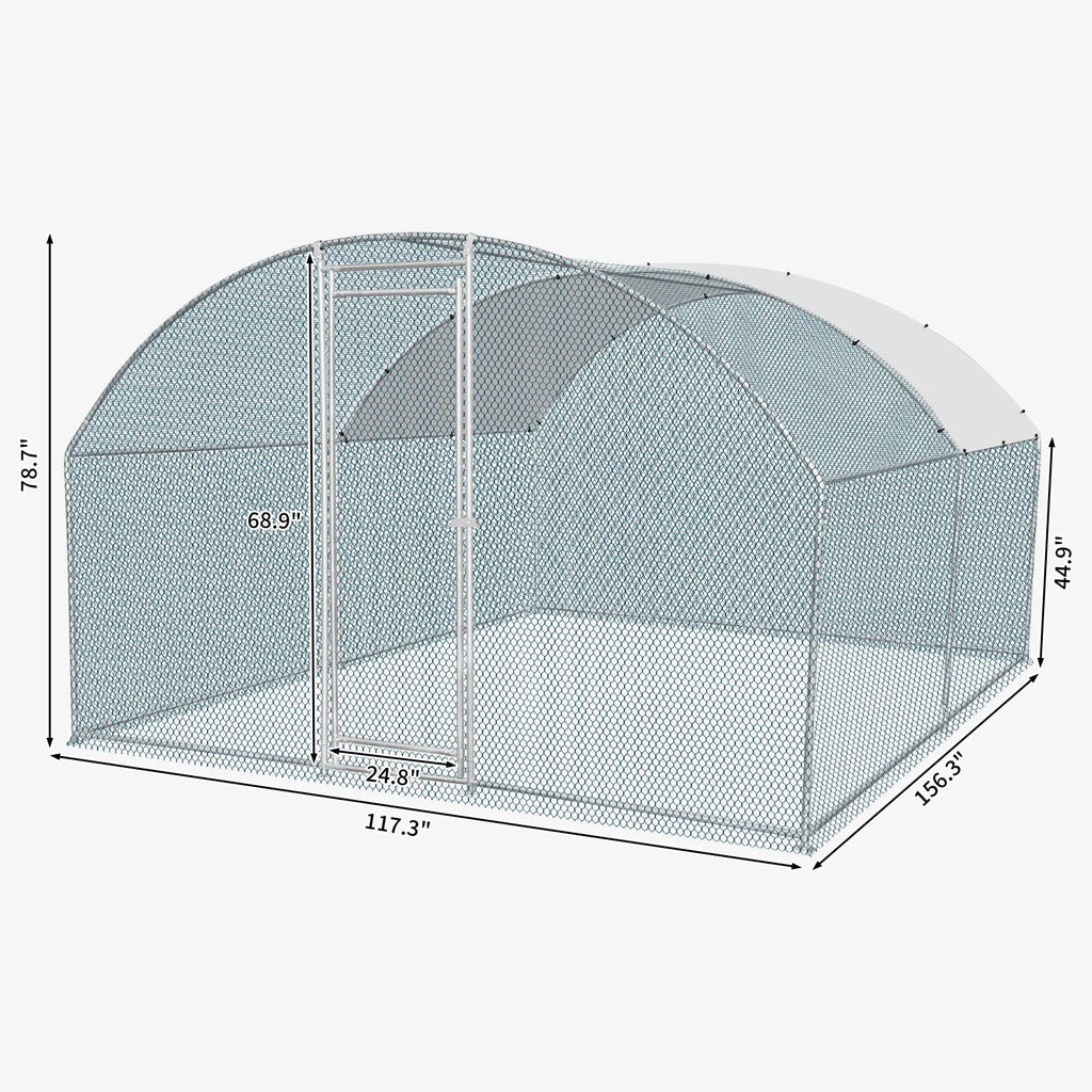 Large Metal Chicken Coop for Poultry and Small Animals – view 9