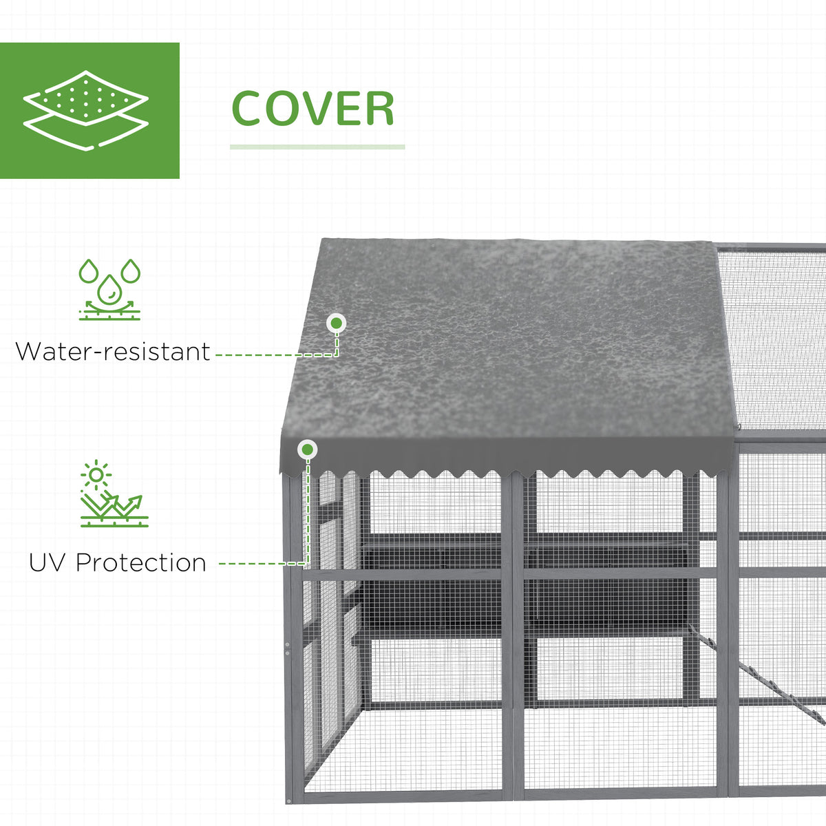 Large Chicken Coop with Nesting Box for 8-12 Chickens – view 8