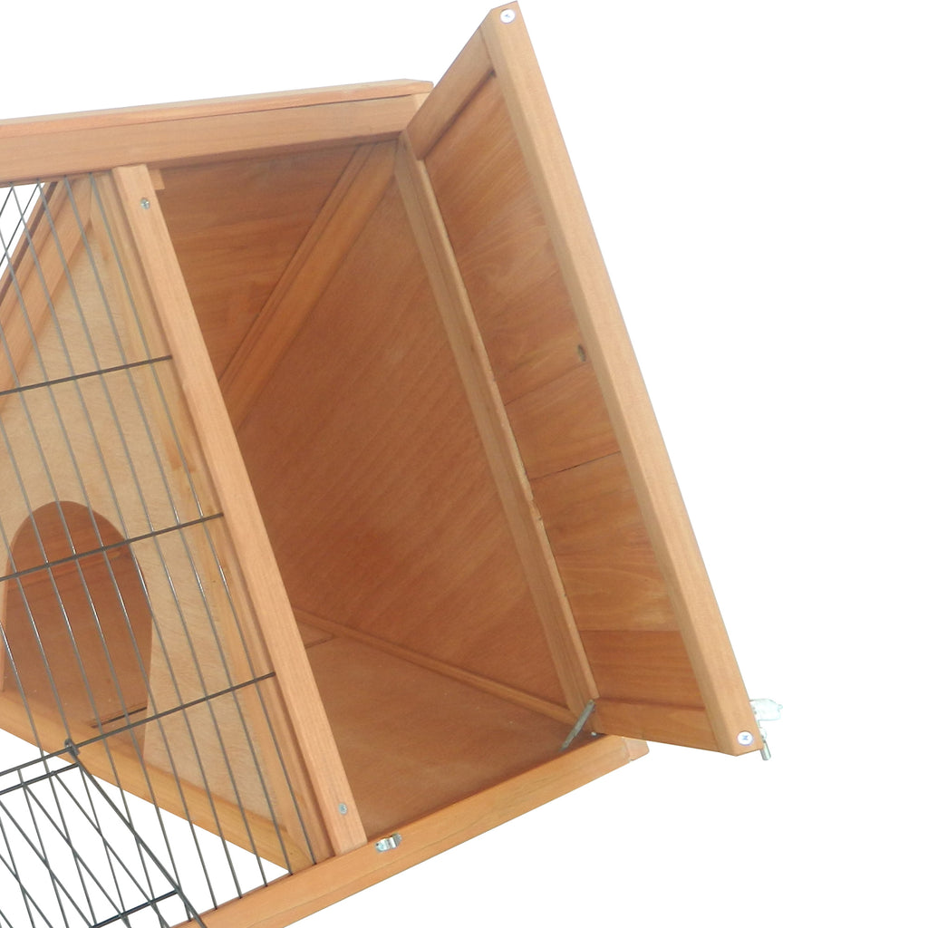 Outdoor Rabbit Hutch with Run for Small Animals – view 9