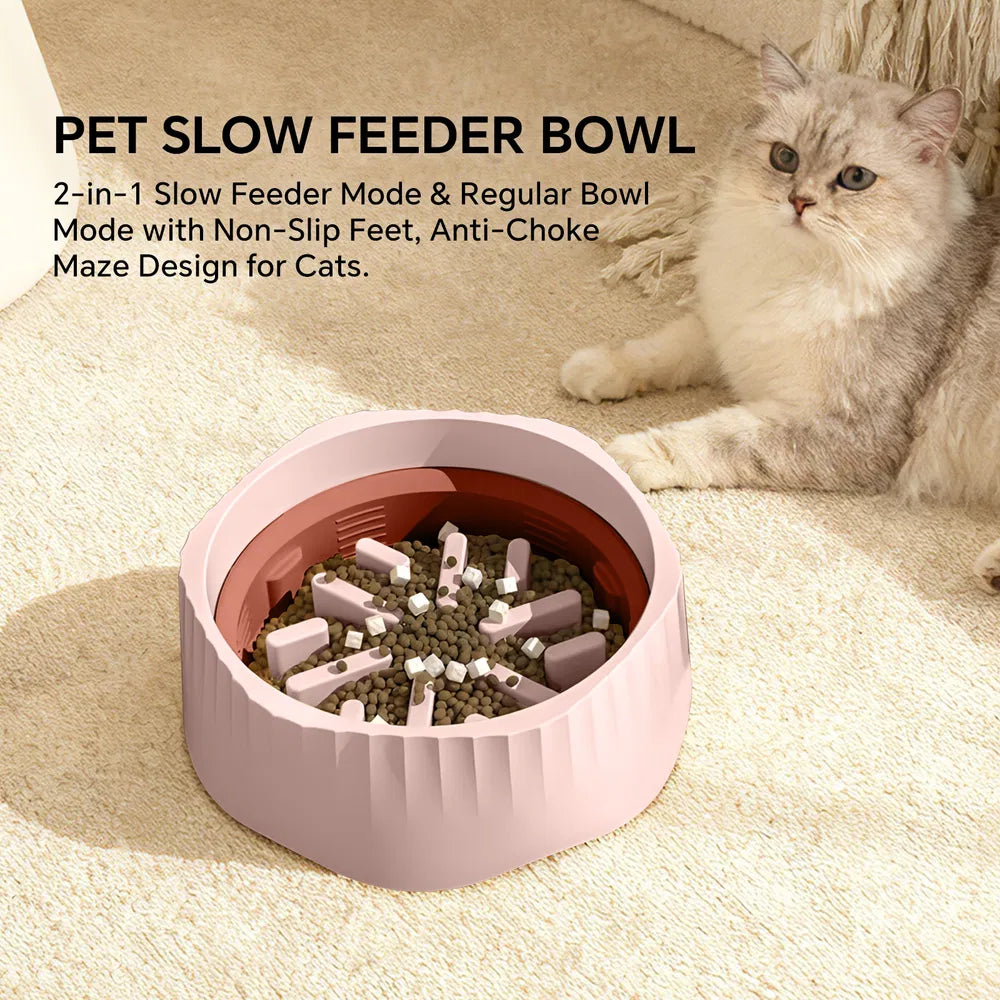 2-in-1 Slow Feeder Bowl for Cats
