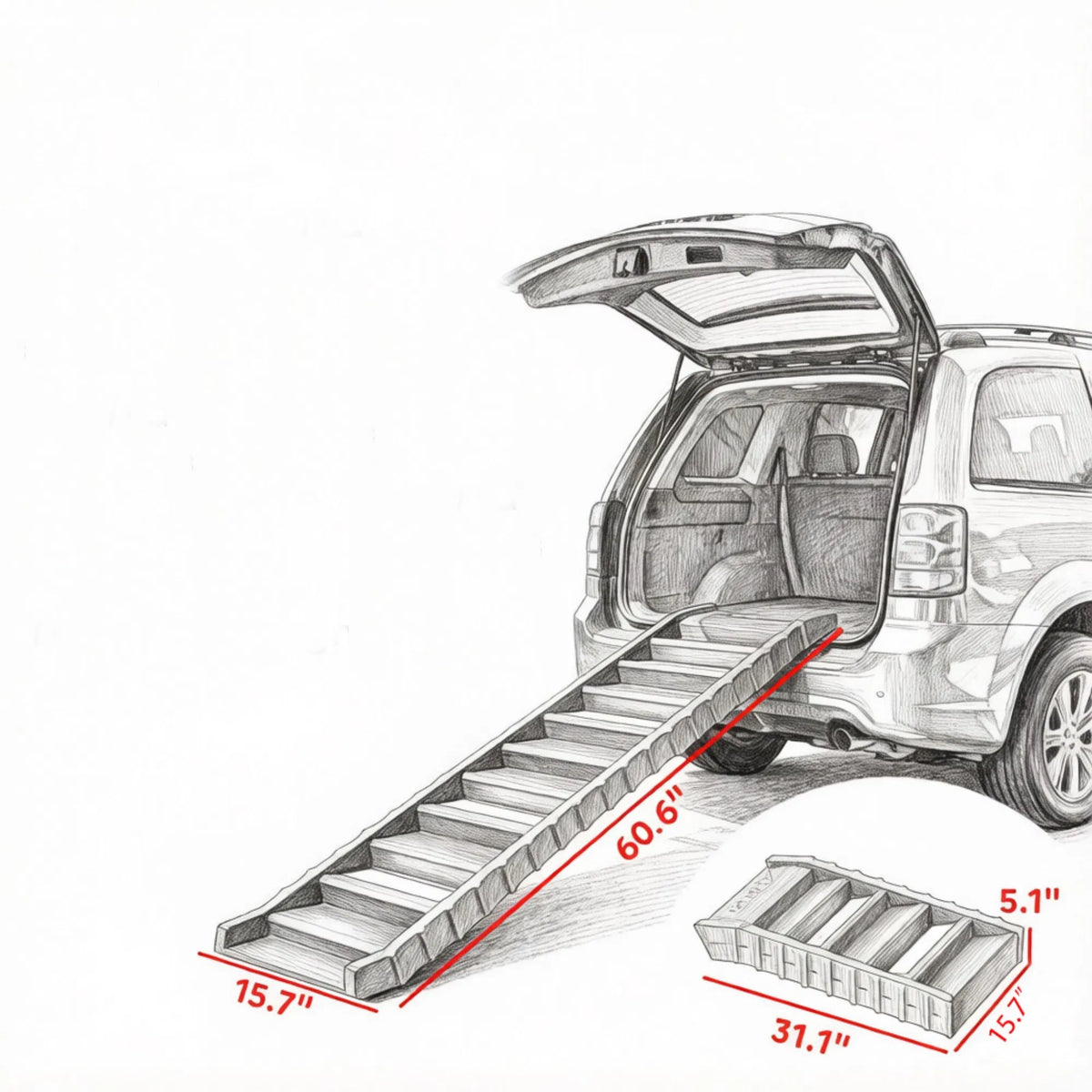 Folding Pet Car Ramp for Easy Access to Vehicles – view 7