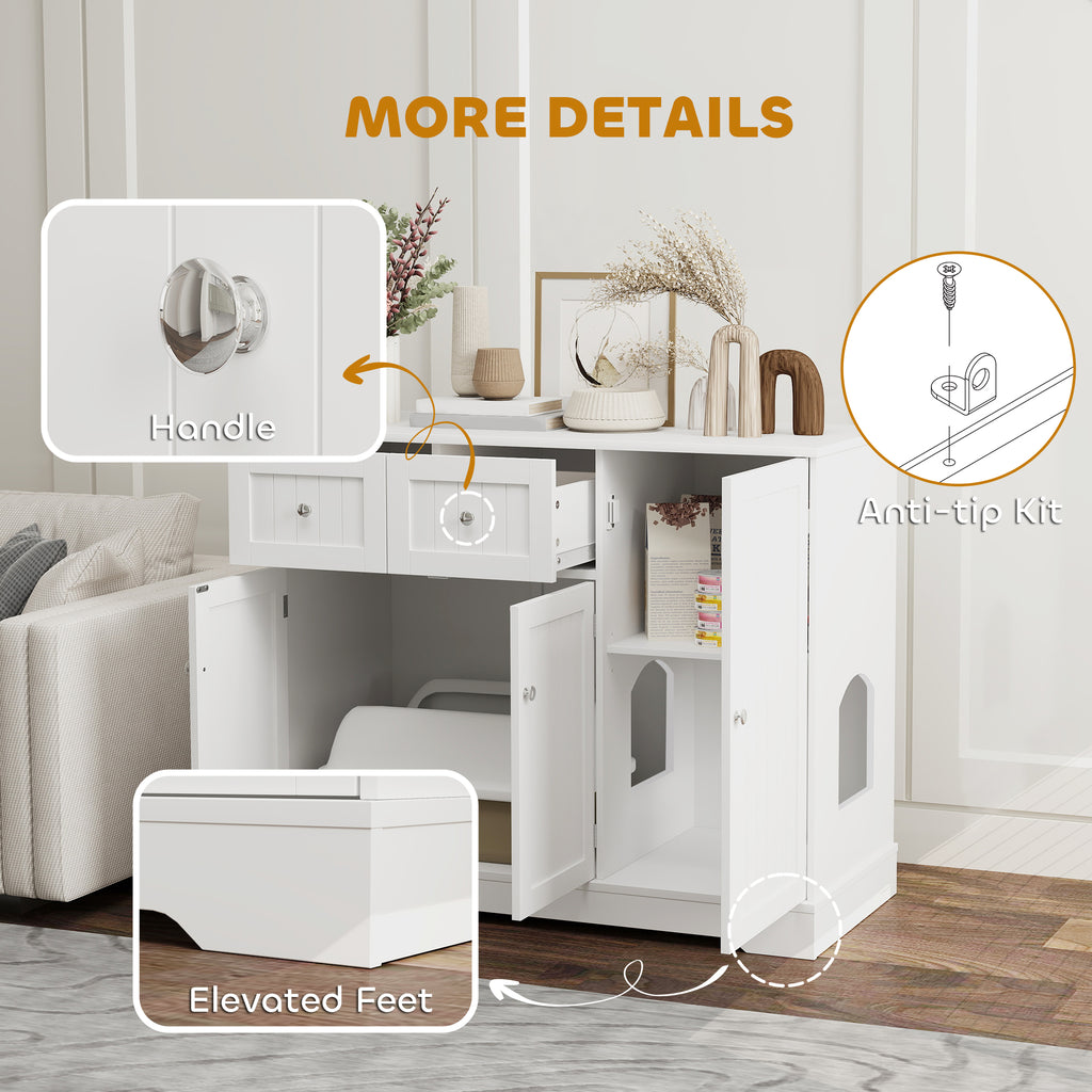 Cat Litter Box Enclosure with Storage and Anti-Tip Kit – view 8