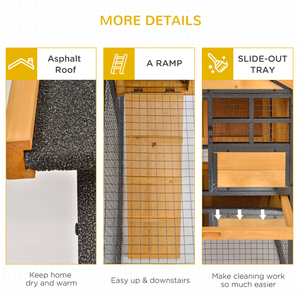 Outdoor Rabbit Cage with Elevated Design and Slide-Out Tray – view 9