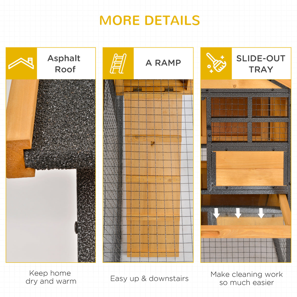 Outdoor Rabbit Cage with Elevated Design and Slide-Out Tray – view 9