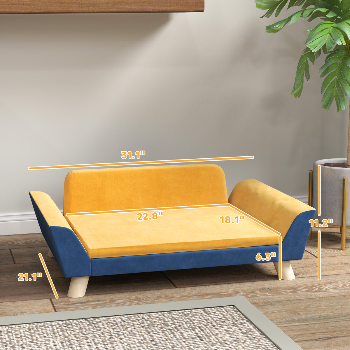Dog Sofa Bed for Small Dogs with Soft Cushion – view 8
