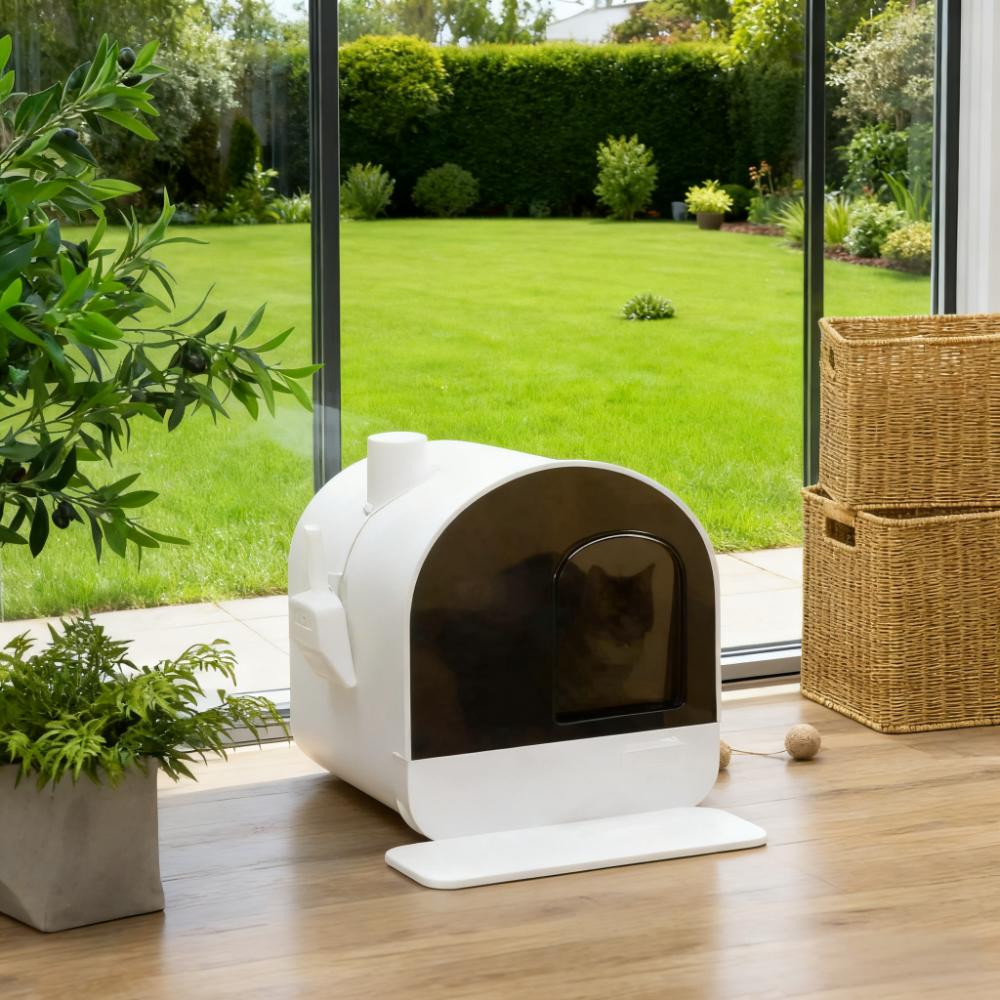 Cat Litter Box With Lid, Scoop, And Filter – view 8