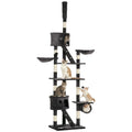 Multi-Level Cat Tree Condo with Scratching Posts – Grey