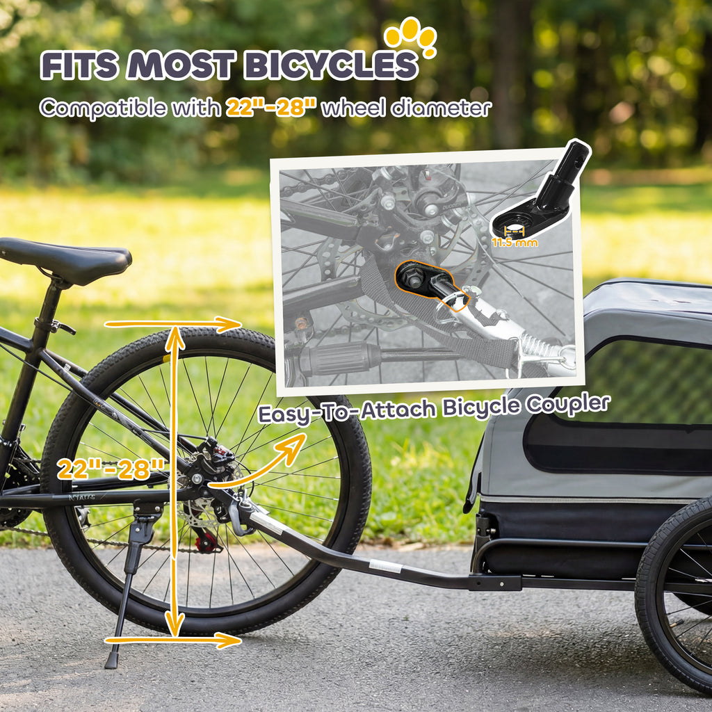 Dog Bike Trailer for Small & Medium Dogs with Easy Entry Ramp – view 7