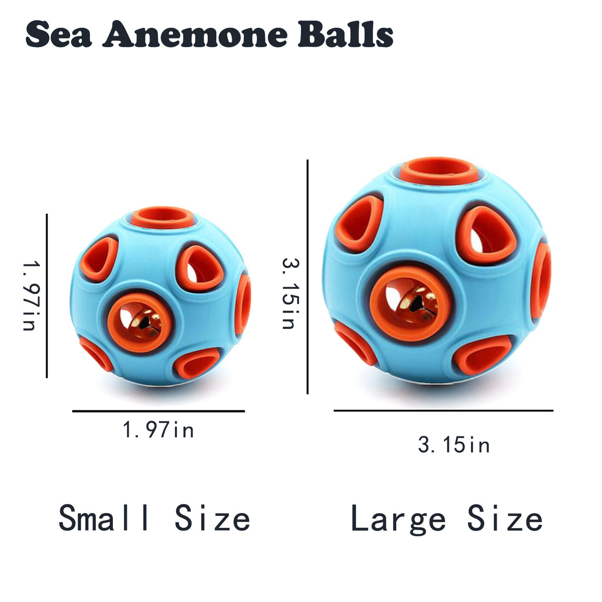 Rubber Bell Ball Dog Toys, 2-Pack – view 6