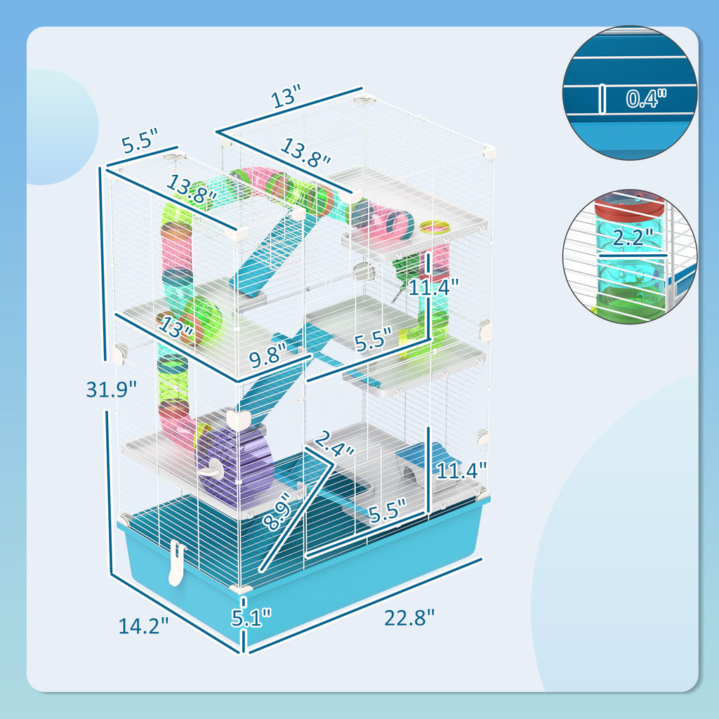 6-Tier Hamster Cage with Tubes and Accessories – view 7
