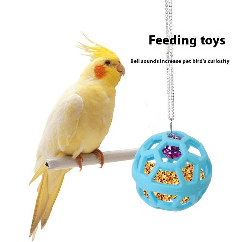 Rubber Parrot Hanging Bell Ball For Pet Birds Gnawing Chew Toys – view 9