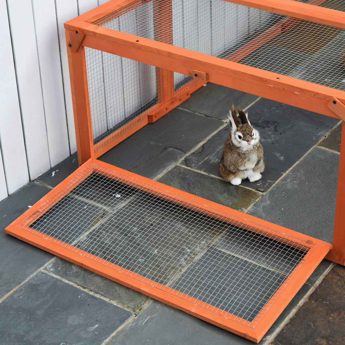 Large Wooden Rabbit Hutch for Small Animals with Run – view 8