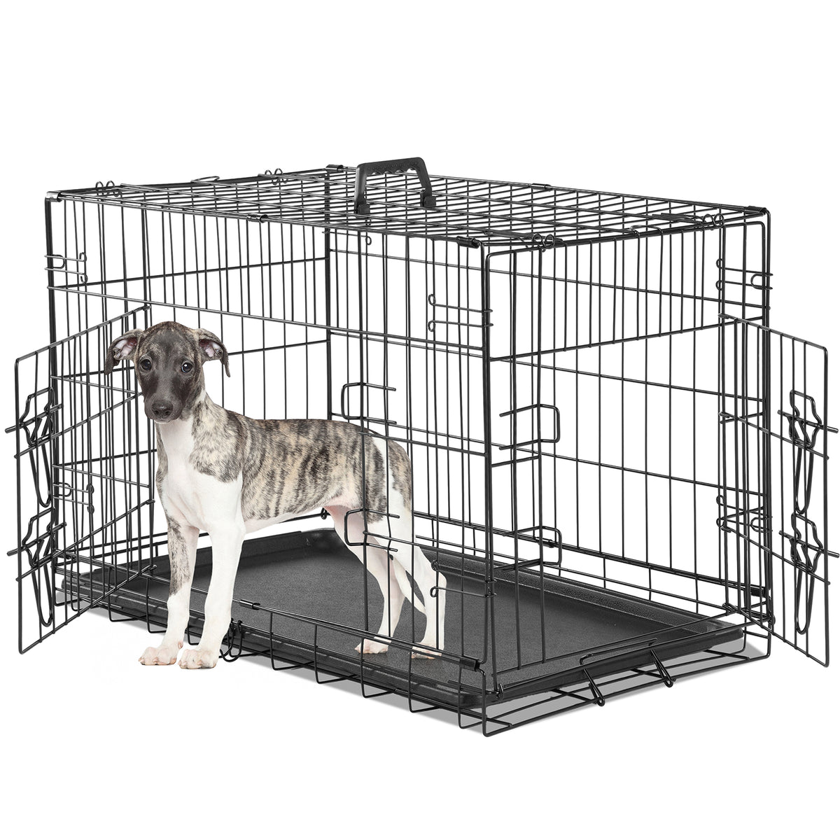 Metal Dog Crate with Two Doors