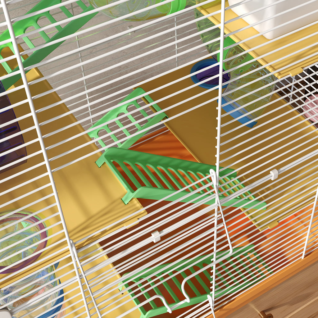 5-Tier Hamster Cage with Exercise Wheels and Tubes