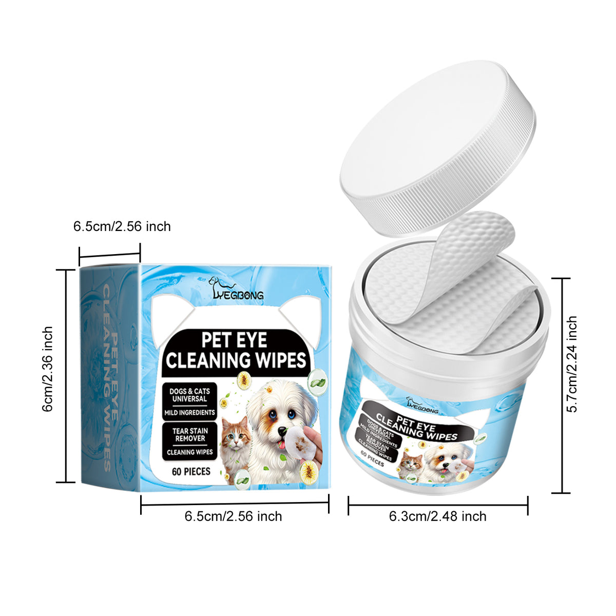 Pet Eye Cleaning Wipes for Dogs and Cats, Tear Stain Remover Pads – view 9
