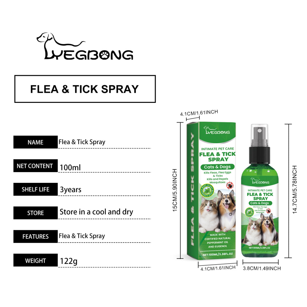 Natural Flea & Tick Spray for Dogs and Cats 100ml – view 7