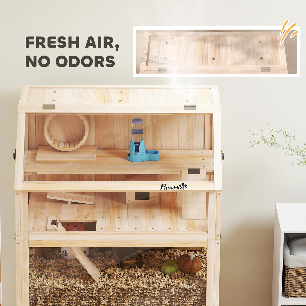 Wooden Hamster Cage with Detachable Floors and Accessories – view 8