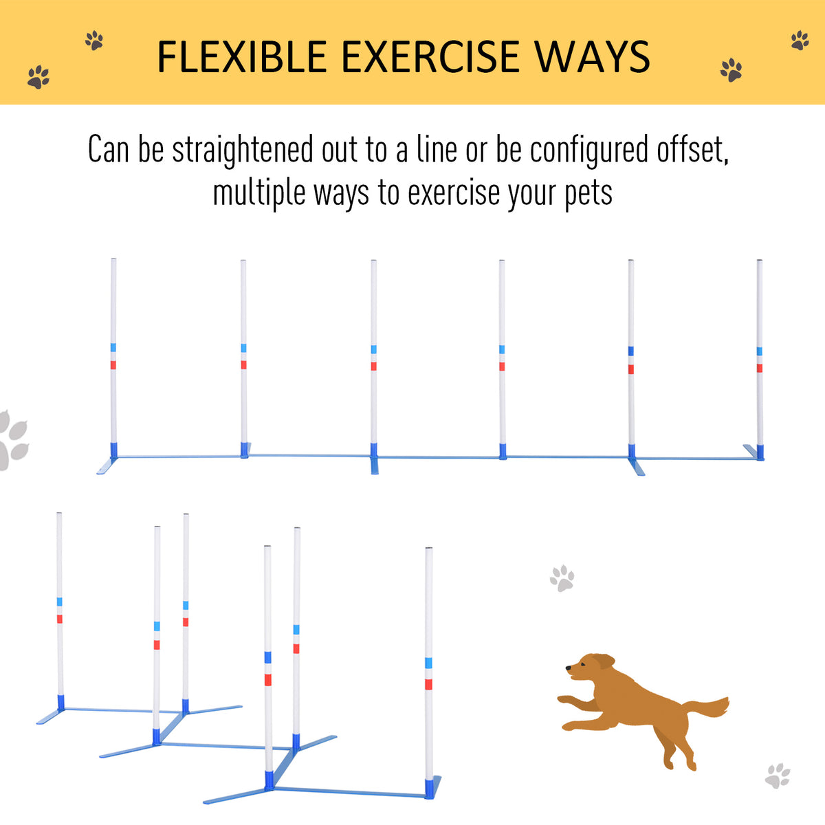 Dog Agility Equipment Weave Pole Set – view 9