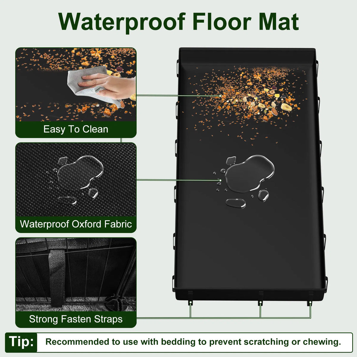 Guinea Pig Cage Playpen with Waterproof Floor Mat – view 14