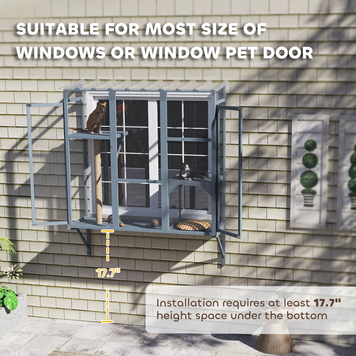 Outdoor Catio for 2-3 Large Indoor Cats – view 7
