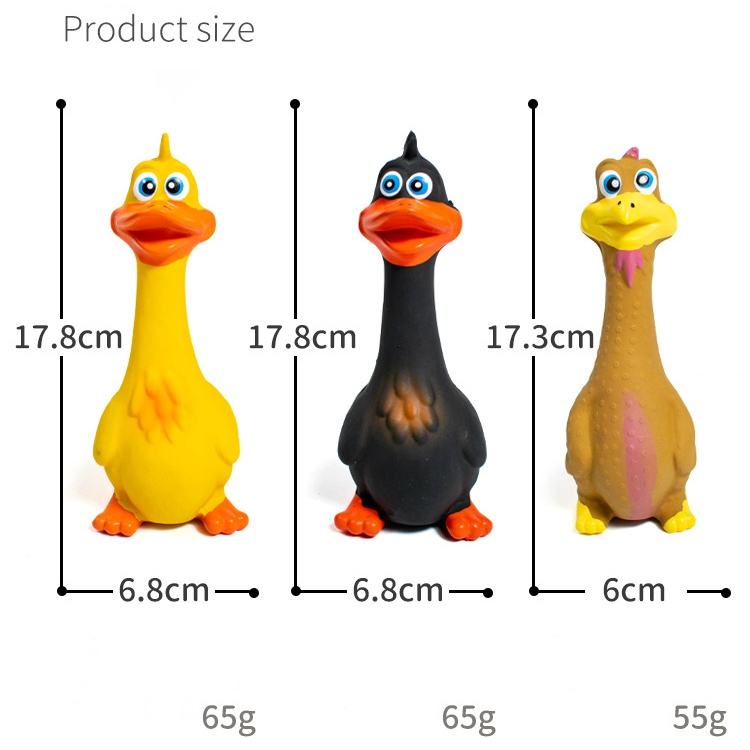 Screaming Chicken Latex Dog Toys, 3-Pack