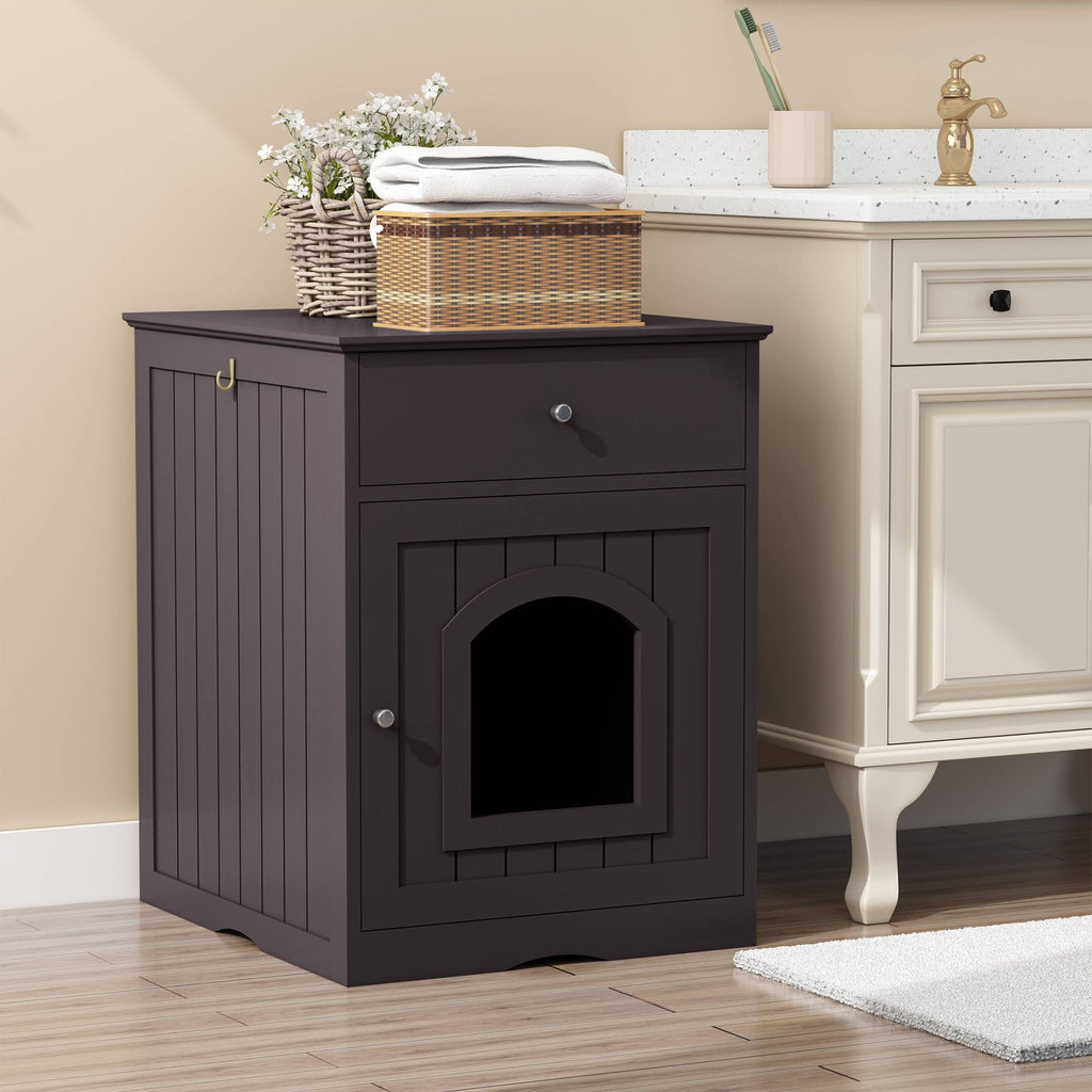 Wooden Pet House Cat Litter Box Enclosure – view 9