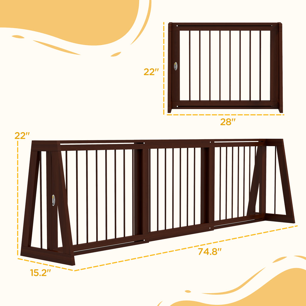 Freestanding Wooden Pet Gate for Indoor Use – view 7