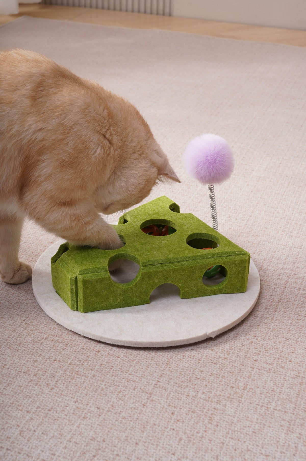 Cat Puzzle Toy With Ball And Spring-loaded Wand – view 14