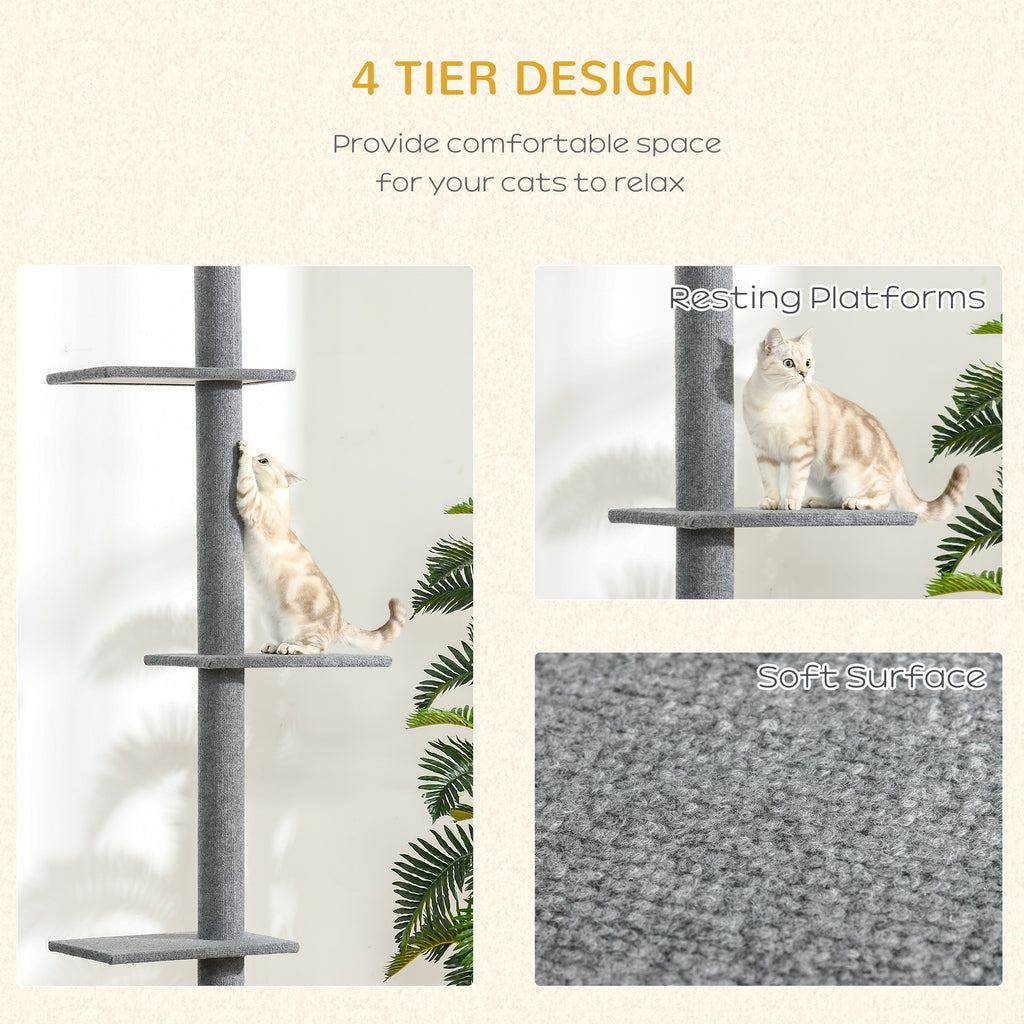 Floor-to-Ceiling Cat Tree with Scratching Posts – view 8